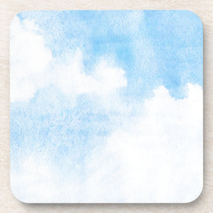 Porta-copo Nuvens da aguarela e fundo do céu