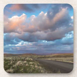 Porta-copo Nuvens do Pôr do Sol Sobre a Estrada de Cascalho d