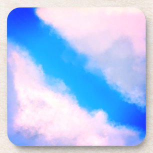 Porta-copo Nuvens separadas - Nuvens azuis com nuvens rosadas