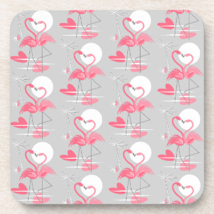 Porta-copo O amor do flamingo telhou a parte traseira da