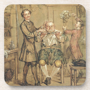 Porta-copo O barbeiro, c.1760-69 (óleo em canvas)