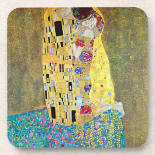 Porta-copo O Beijo de Gustav Klimt, Vintage Art Nouveau