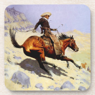 Porta-copo O Cowboy de Remington, Cavalaria Militar Vintage