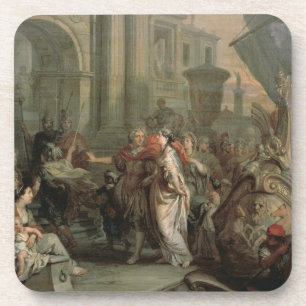 Porta-copo O desembarque de Cleopatra na parte posterioa do