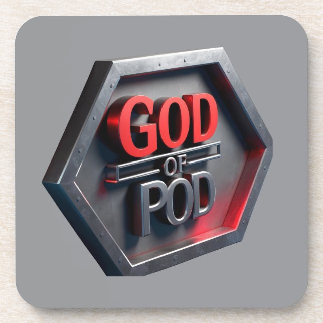 Porta-copo O Deus do POD (Impressão a pedido) (Frente)