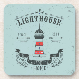 Porta-copo O farol guia-me o poster Home