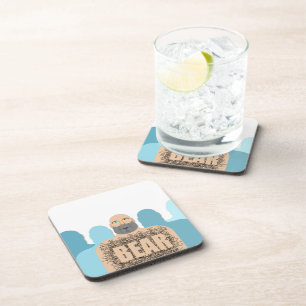 Porta-copo O homem peludo artístico de SlipperyJoe urso gay 