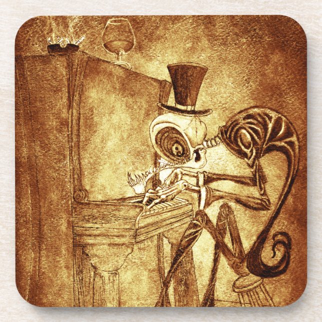 Porta-copo o jogador de piano (Frente)