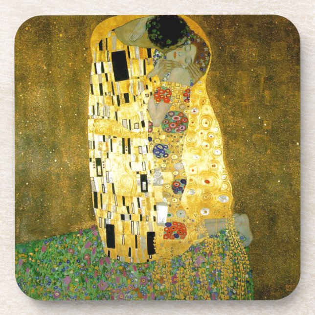 Porta-copo O Kiss ~ Gustav Klimt (Frente)