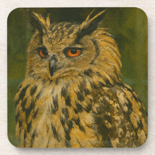 Porta-copo O Observador - Eurasian Eagle-Owl na Luz do Woodla