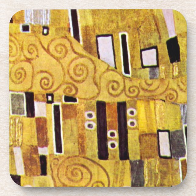 Porta-copo O padrão de beijo de Gustav Klimt, Art Nouveau (Frente)