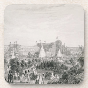 Porta-copo O palácio de cristal novo em Sydenham, gravado