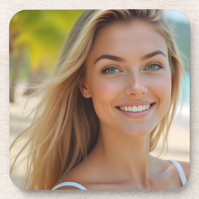 Porta-copo O Paraíso de Helena: Um Sonho Costeiro (Frente)