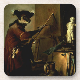 Porta-copo O pintor do macaco, 1740 (óleo em canvas)