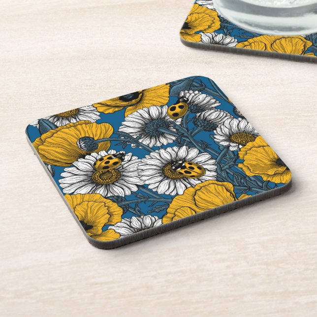 Porta-copo O prado em amarelo e azul (Left Side)