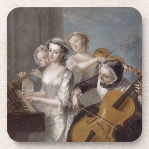 Porta-copo O sentido de audição, c.1744-7 (óleo em canvas)