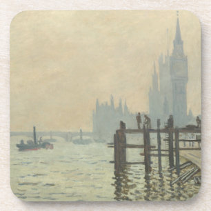 Porta-copo O Tâmisa Abaixo de Westminster por Claude Monet