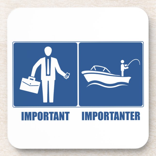 Porta-copo O Trabalho É Importante, A Pesca É Importante (Frente)