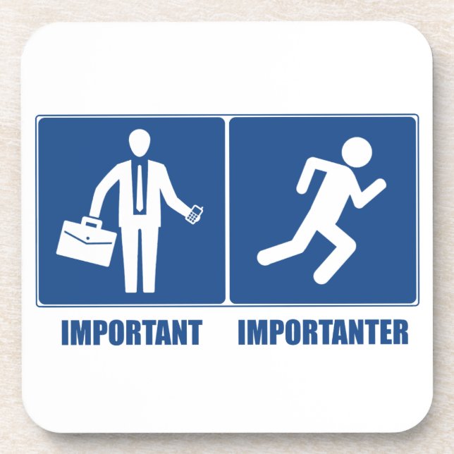 Porta-copo O Trabalho É Importante, Executar É Importante (Frente)