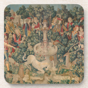 Porta-copo O Unicórnio é Encontrado, Tapeçaria Medieval