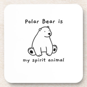 Porta-copo O Urso Polar Bonito É Meu Urso Animal Espírito.