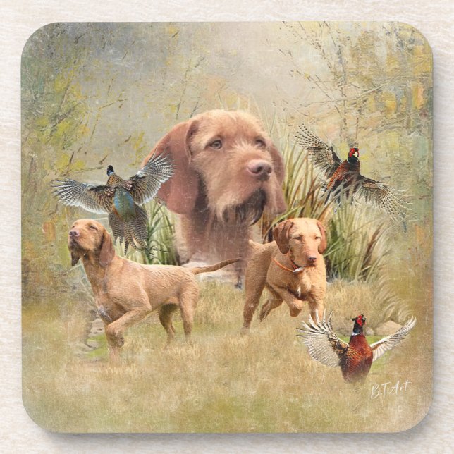 Porta-copo O Wirehaired Vizsla húngaro (Frente)
