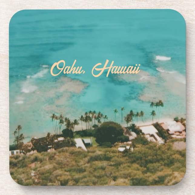 Porta-copo Oahu Ilhas do Havaí Viagem Lembrança (Frente)