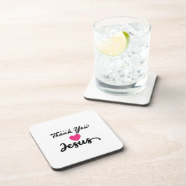Porta-copo Obrigado Jesus | Coração de fé cristã moderna
