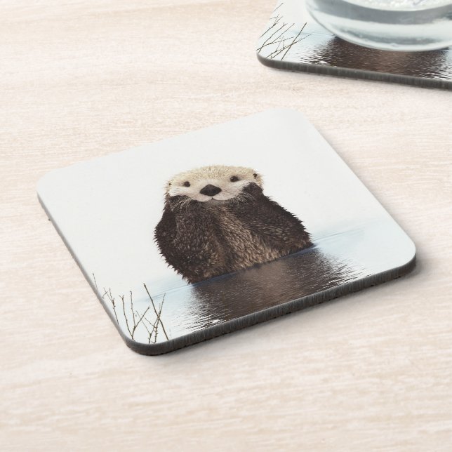 Porta-copo Óbvia sorridente no lago (Left Side)