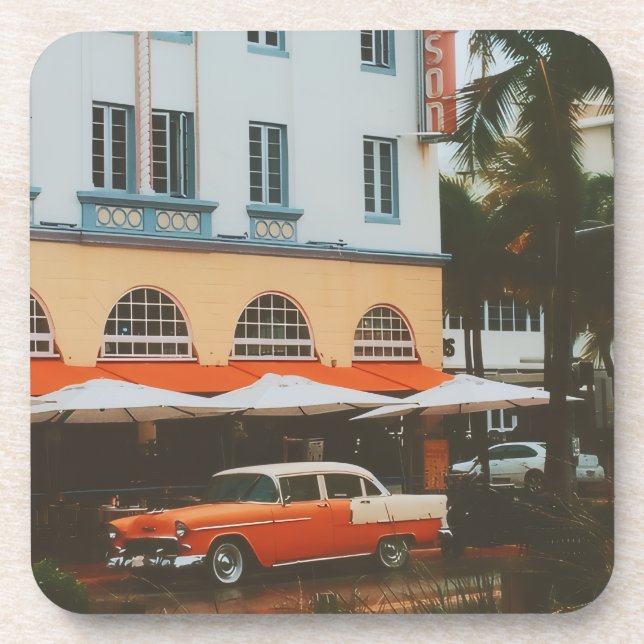 Porta-copo Ocean Drive, South Beach, Miami (Frente)