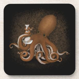 Porta-copo Octopus Com Ciência Steampunk Do Frasco De Química