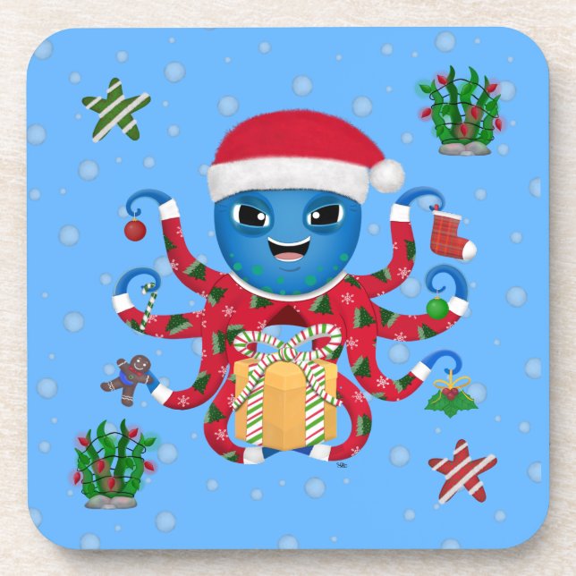 Porta-copo Octopus Natal (Frente)