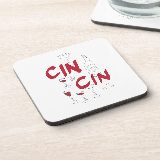 Porta-copo Óculos desenhados à mão e biberão (Left Side)