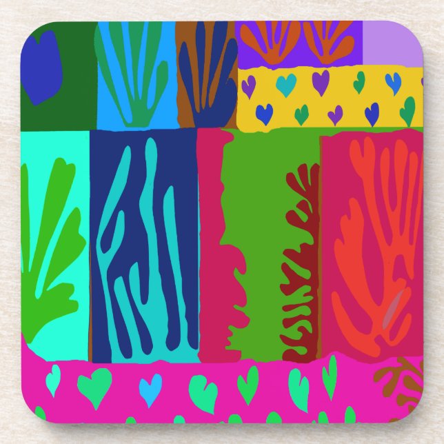 Porta-copo Ode à Colagem de Matisse (Frente)