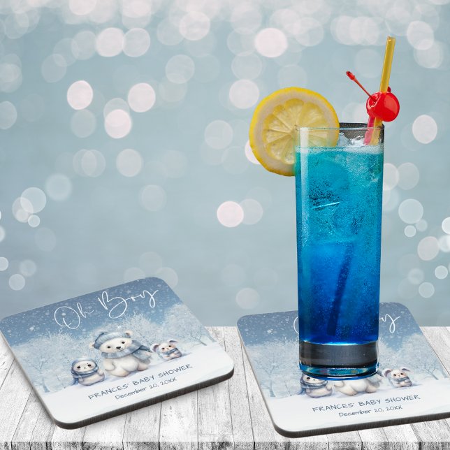 Porta-copo Oh Boy Winter | Chá de fraldas (Criador carregado)