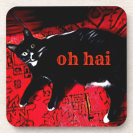 Porta-copo Oh Hai portas copos com rolha - conjunto 6