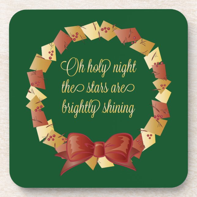 Porta-copo Oh, Santa Noite, Lyrics Design (Frente)