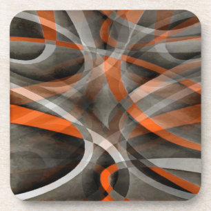 Porta-copo Oitenta Vibes Queimados Laranja e Curva Camada de 