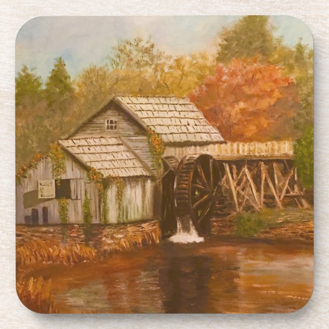 Porta-copo Old Mill no outono (Frente)