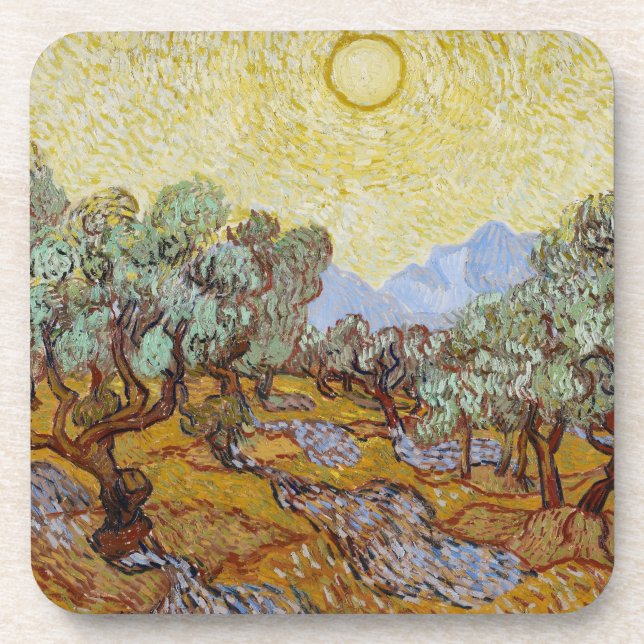 Porta-copo Oliveiras de Vincent van Gogh |, 1889 (Frente)