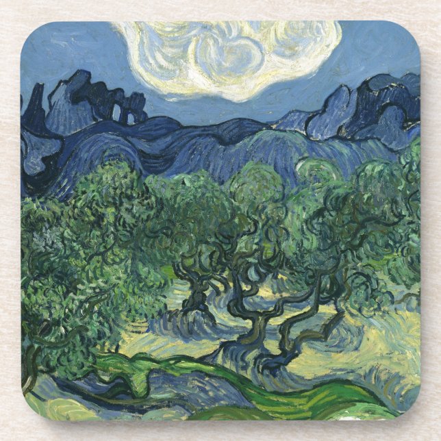 Porta-copo Oliveiras por Van Gogh (Frente)
