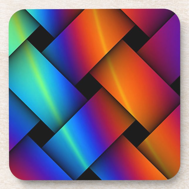 Porta-copo Onda de arco-íris (Frente)