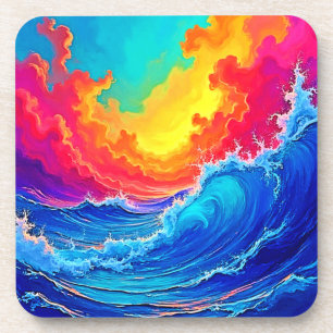 Porta-copo Onda do Oceano: Onda do Pôr do Sol Radiante