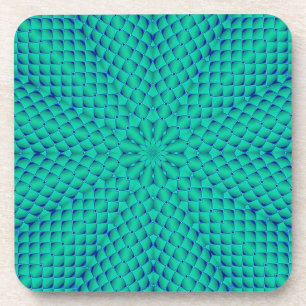 Porta-copo Ondas verdes e azuis