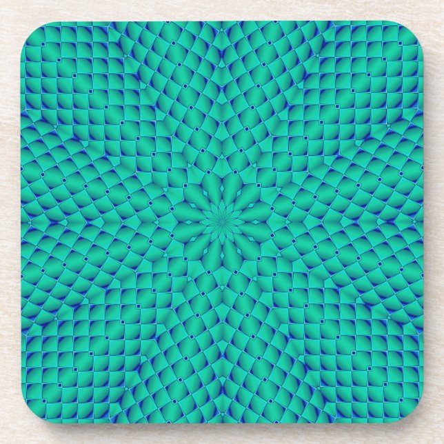 Porta-copo Ondas verdes e azuis (Frente)