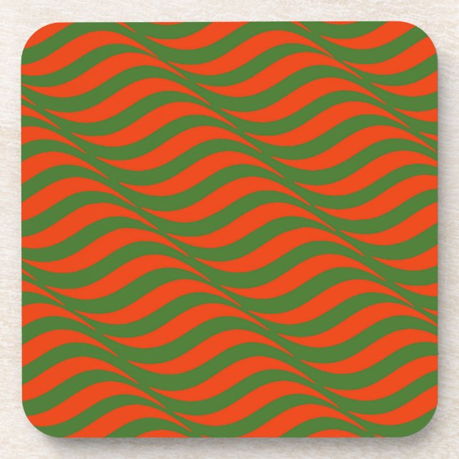 Porta-copo Ondas Vermelhas e Verdes (Frente)