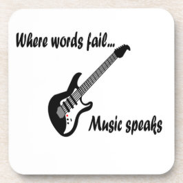 Porta-copo Onde as palavras falham, a música fala
