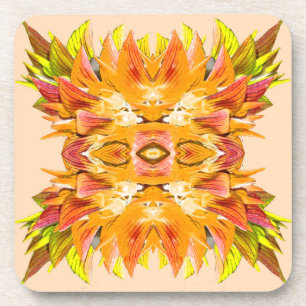 Porta-copo ORANGE PLANT - Arte Fractal Digital -