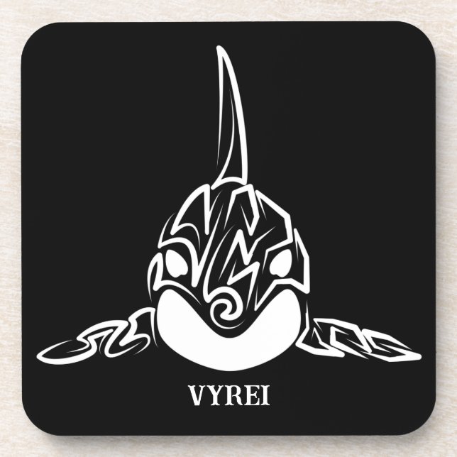 Porta-copo Orca Tribal Negra (Frente)