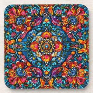 Porta-copo Ornamento Floral